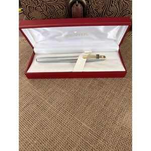 Vintage Sheaffer USA Prelude Chrome Gold Tone Ball Point Twist Pen